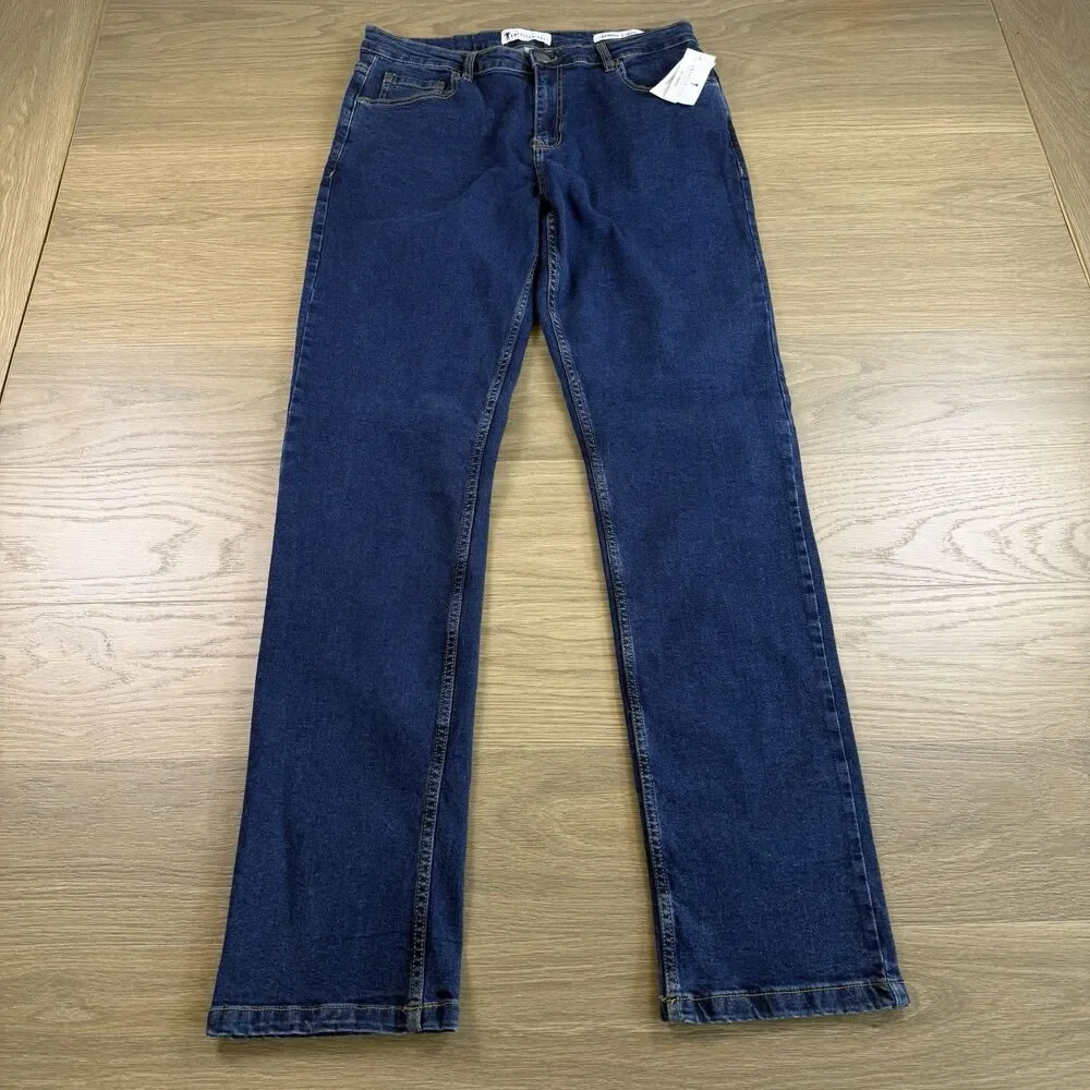 American Tall Jeans Men 34x36 AT Basics J1 Straight Fit Blue Denim Cotton